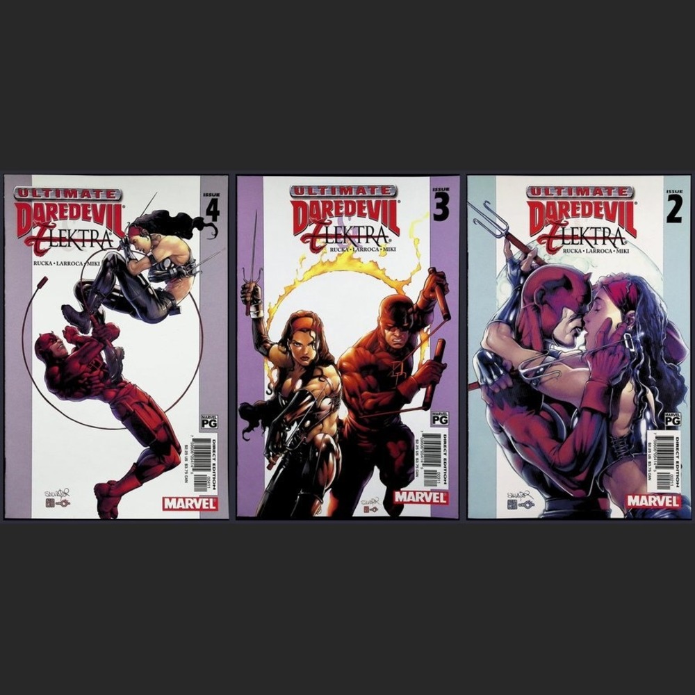 Marvel Comic Lot‎ Ultimate Daredevil & Elektra #2-4 Greg Rucka Salvador Larroca